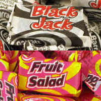 black jack and fruit salad chews